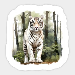 White Tiger From India Sticker